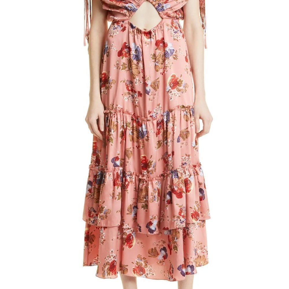 Cinq A Sept Martine Dress in Bare Rose Multi I Size 2 NWT - Picture 7 of 14
